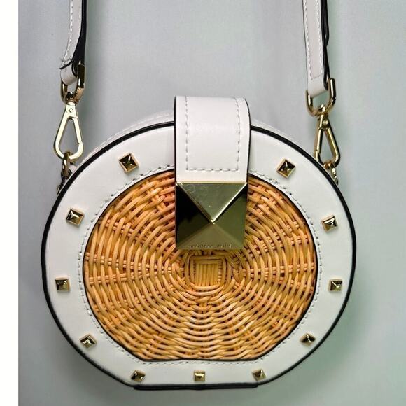 Michael Kors Canteen‎ Studded Leather Bohemian Crossbody Bag - Picture 1 of 9